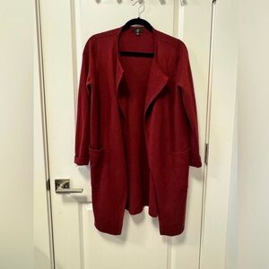 J. Crew Women's Deep Red Cardigan